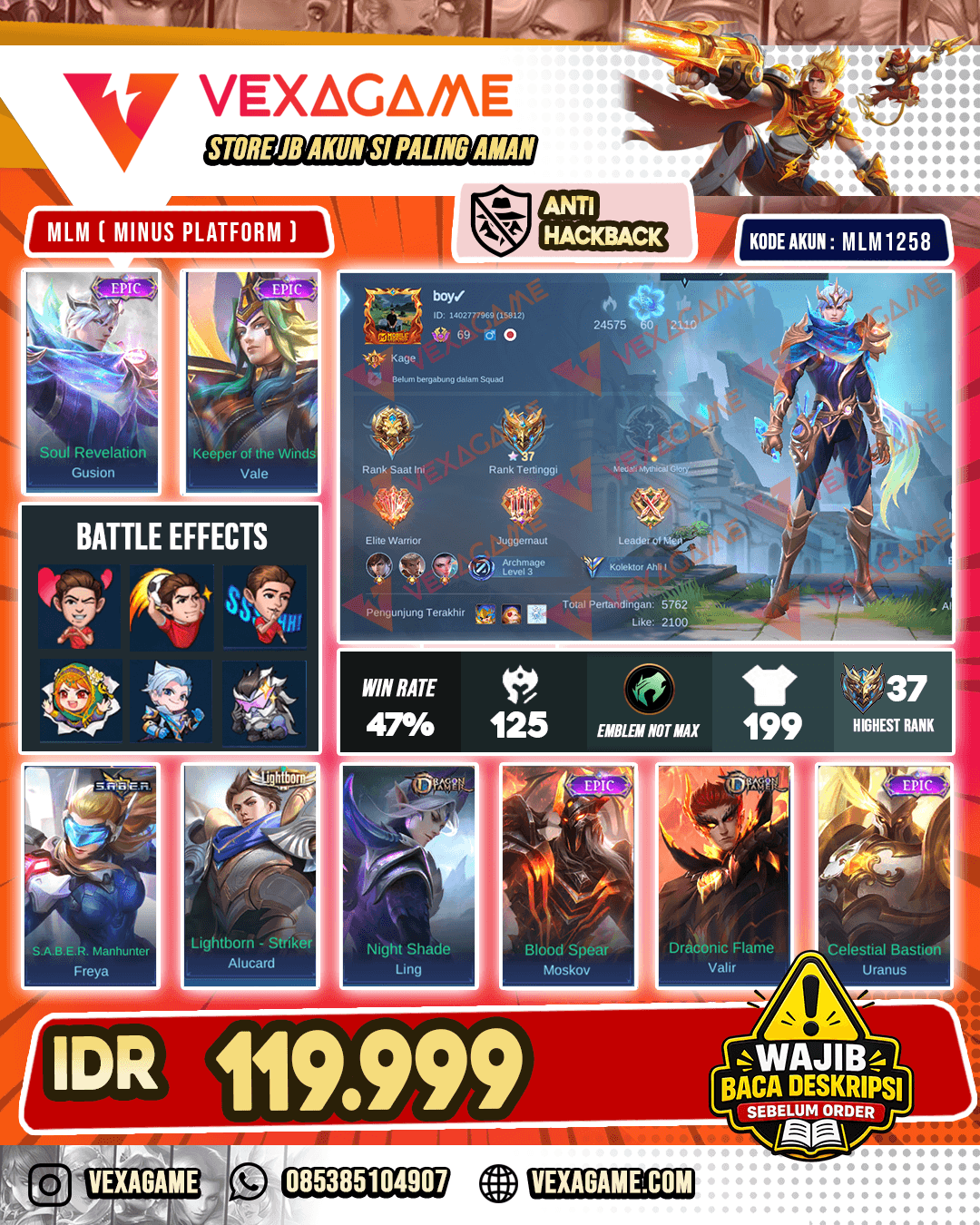 Gusion Epic | Vale Epic