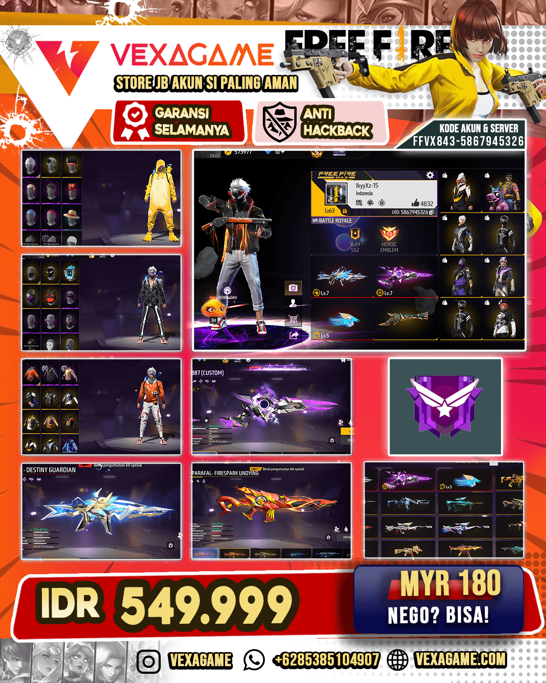 EVO MAX 3 | SG 5 RASA | MP40 INCUBATOR | VAULT OTW 400 FULL GANTENG GAGAH | SEPATU JORDAN |