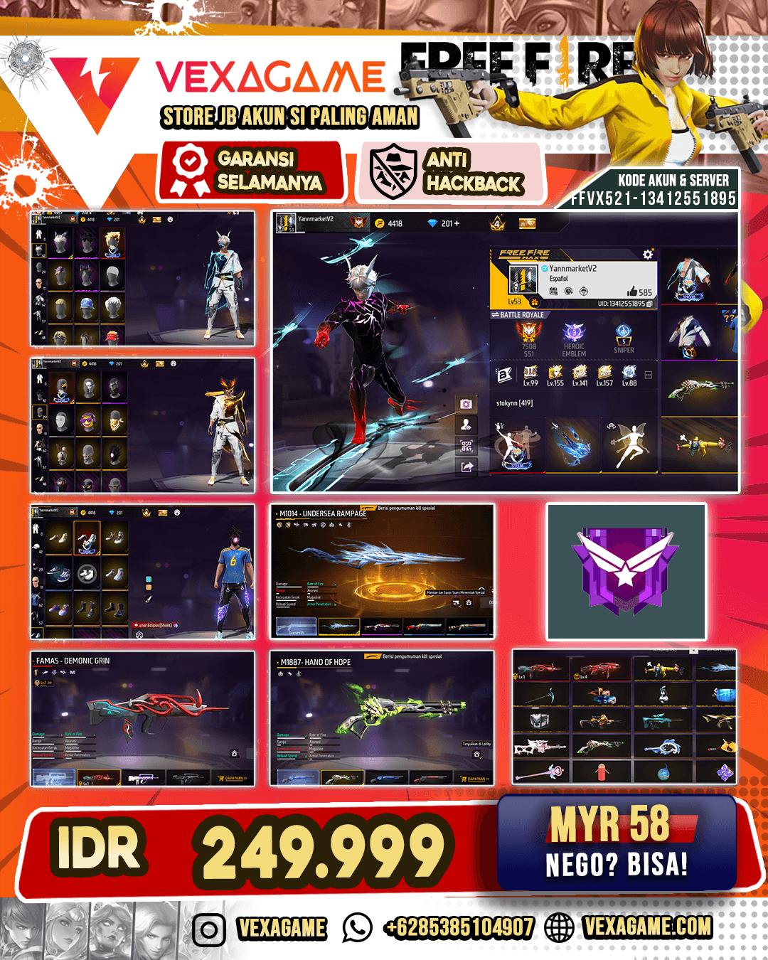 VSS Sweet Takedown | Famas Demonics Grin Lv 1 | SG Lumut | SG Undersea Rampage | Vault 50+