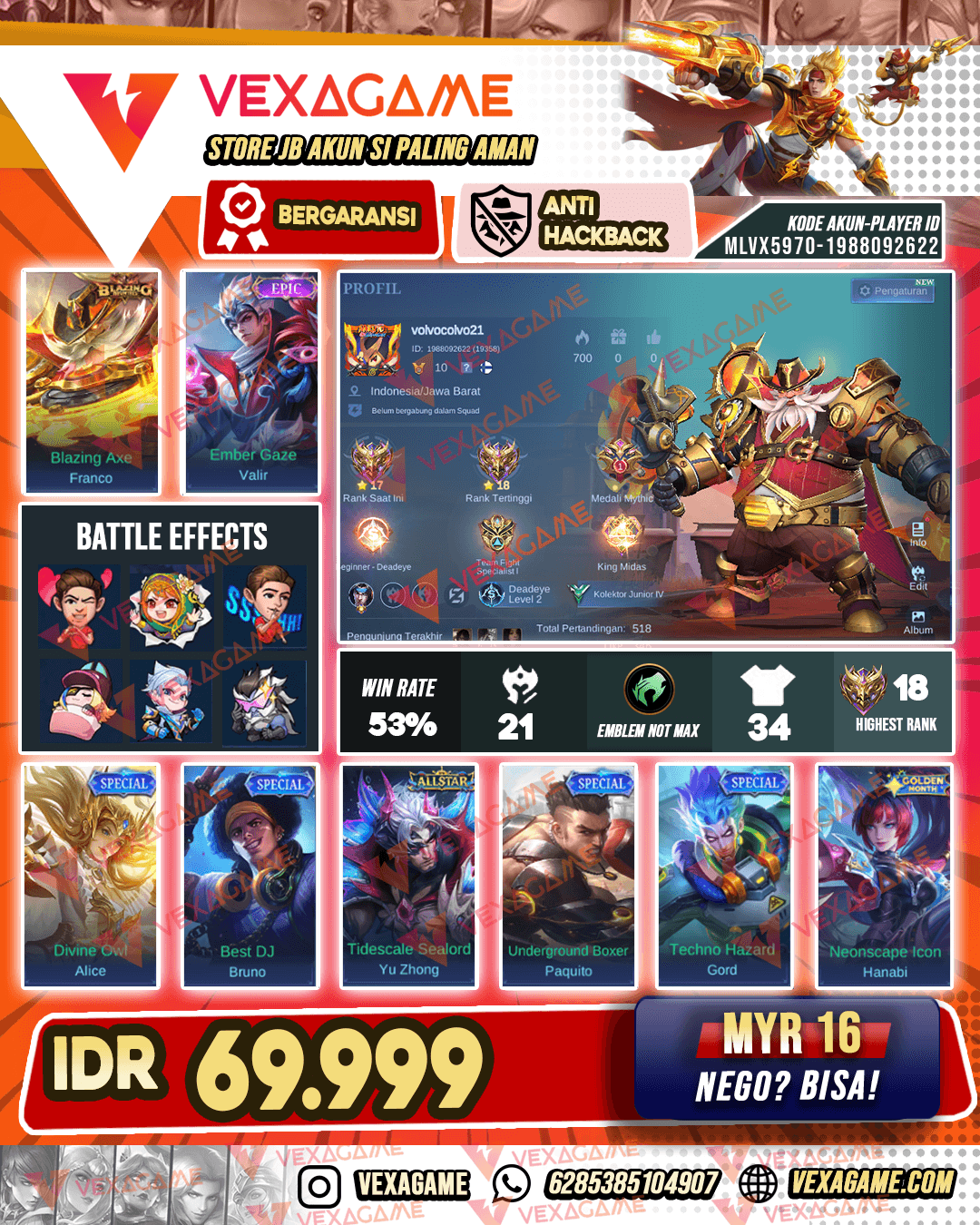Akun murah