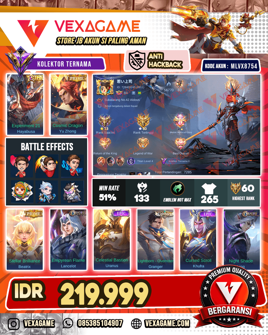 Hayabusa Annual Star | Yu Zhong Prime | Beatrix Prime