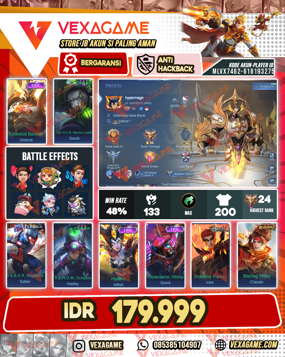 Uranus Epic X Grock Epic | Emblem MAX & Hero MAX