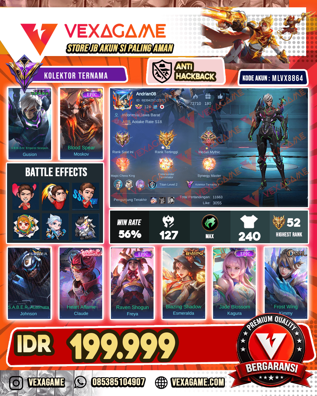 Gusion Venom X Moskov Epic