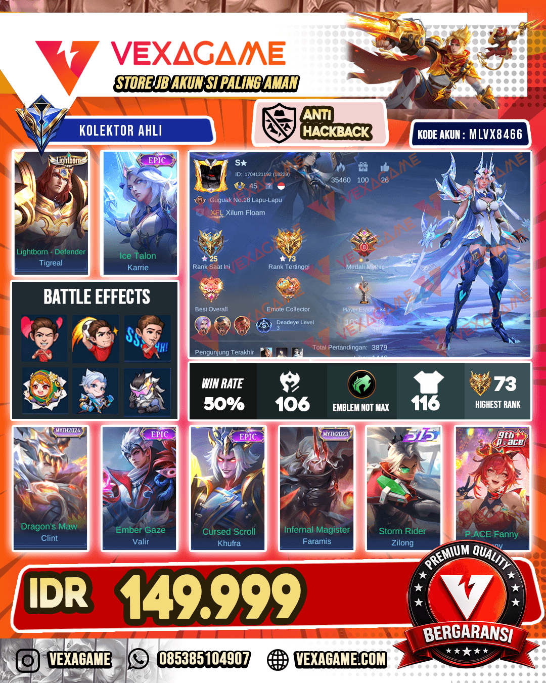 Karrie Epic | Tigreal Lightborn