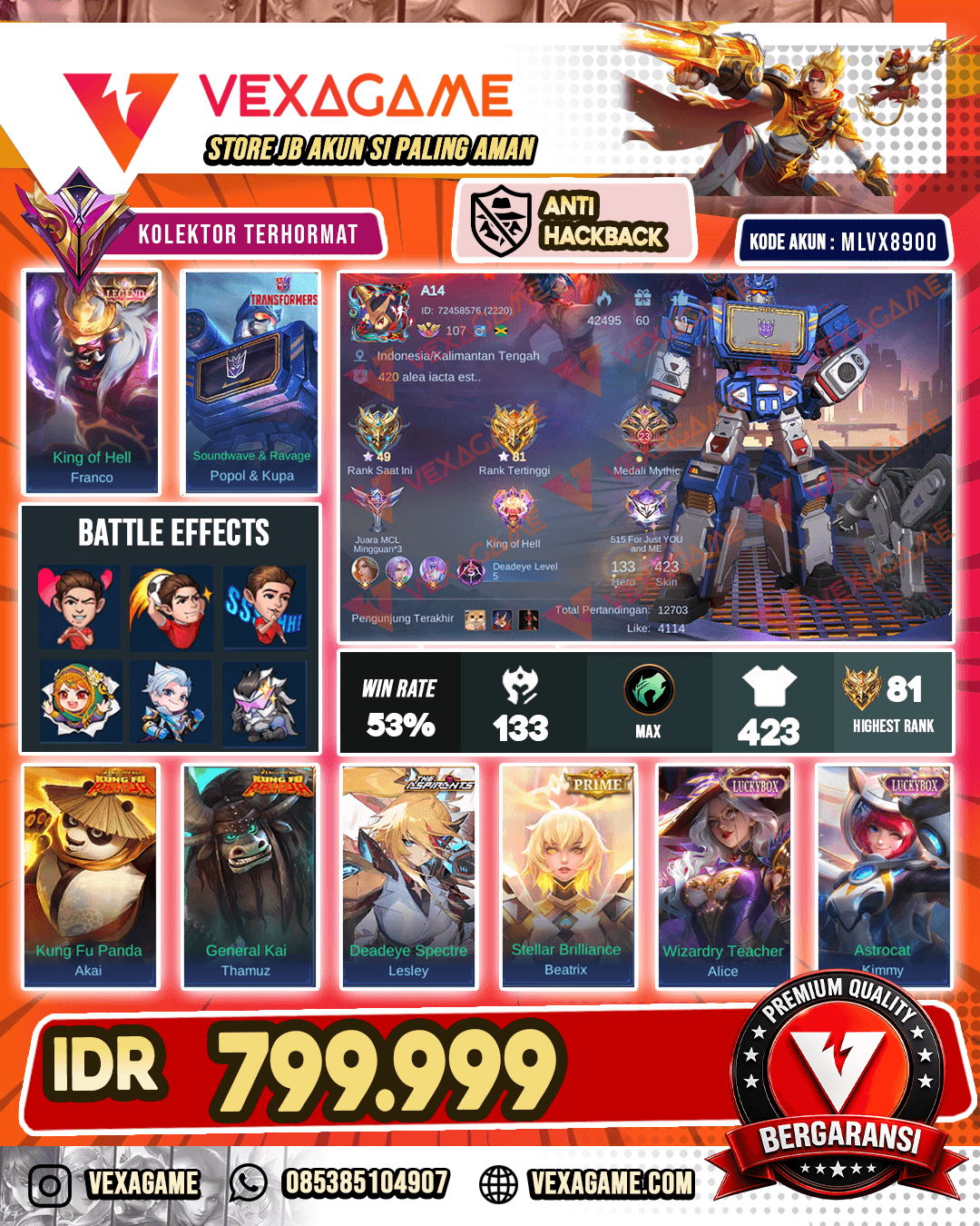 Franco Legend | 2 Kungfu Panda | Lesley Asphirant | OTW Juragan
