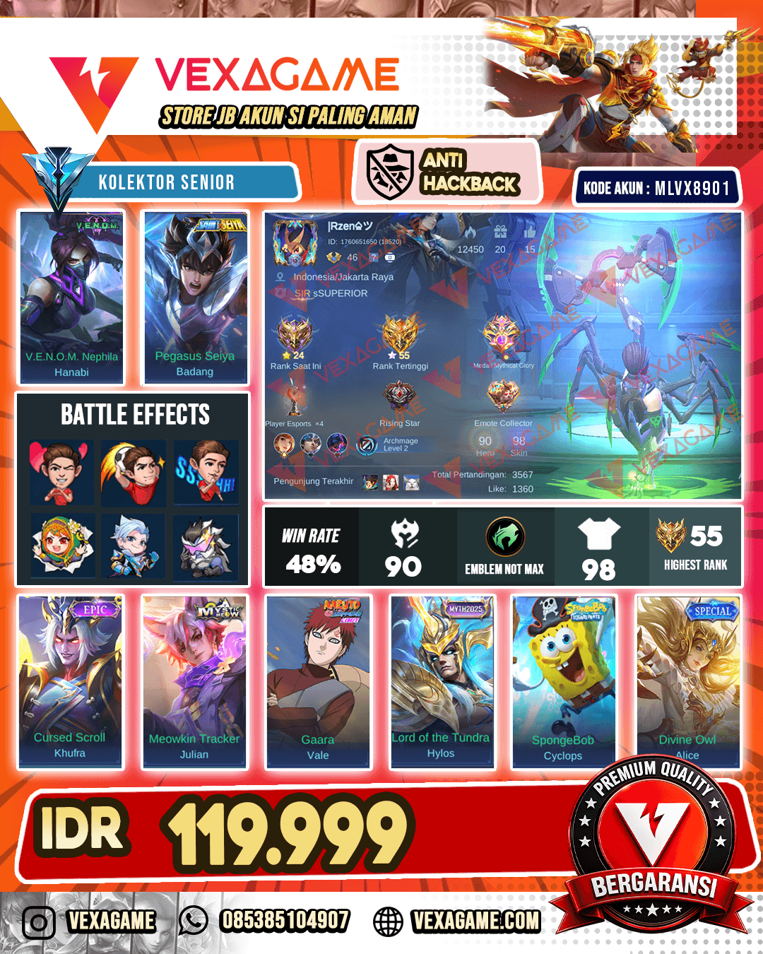 Hanabi Venom | Badang Sain Seiya
