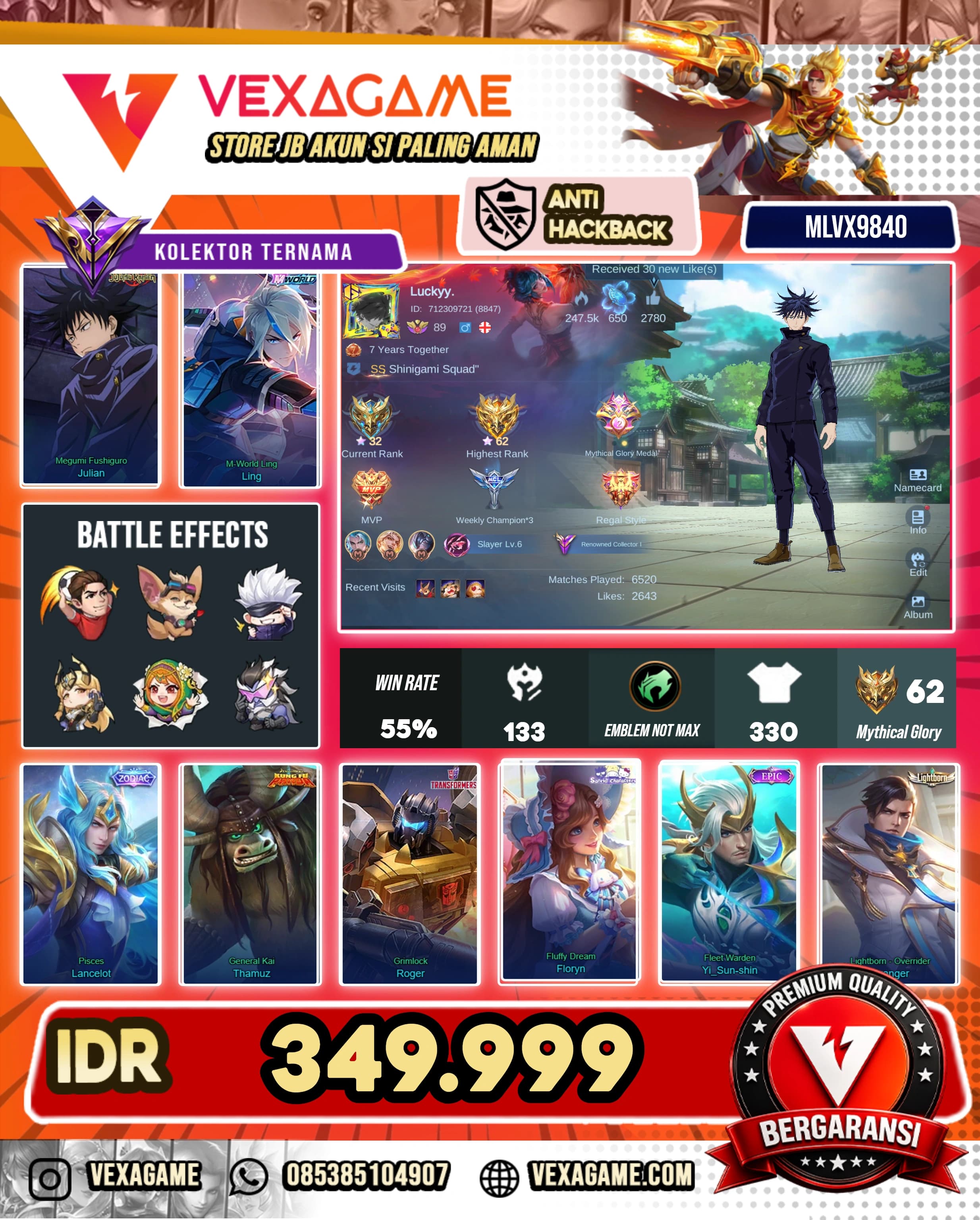 Julian JJK | Ling Mworld | Lancelot Zodiac