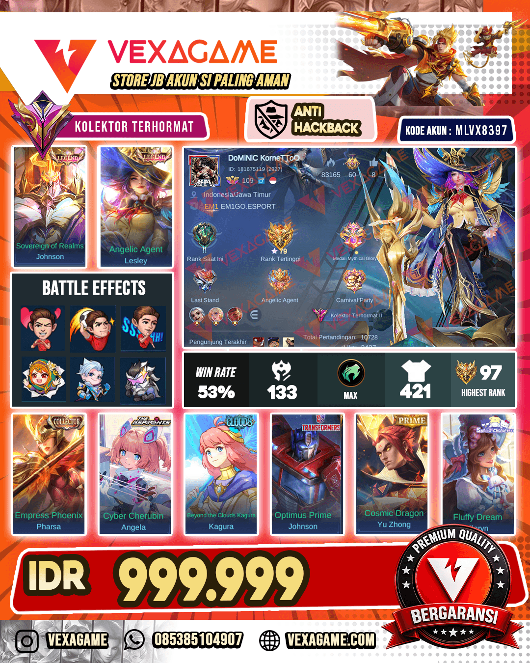 Lesley Legend | Jhonson Legend | Parsha Collector | Angela Aspirants | Kagura Clouds
