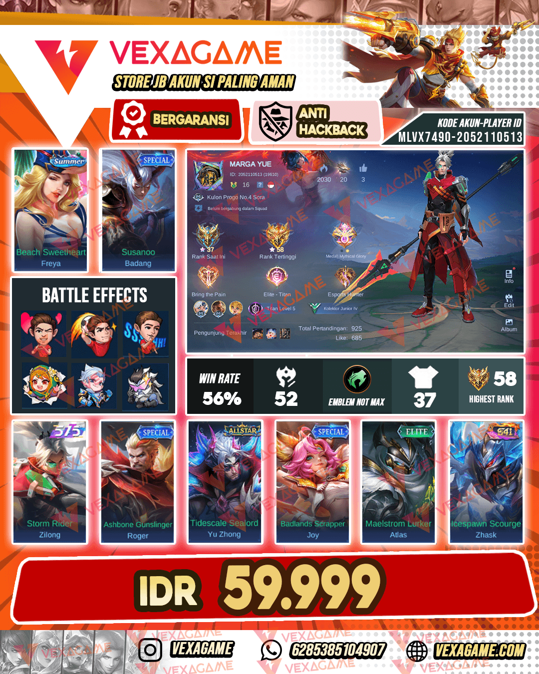 Akun Murah Ex Glory