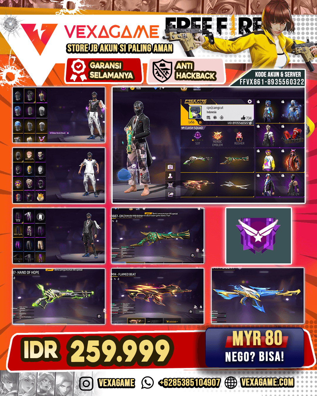 SG TEROMPET | SG LUMUT | MP40 BLAZING HEART | M4A1 STORMY ASCENT | VAULT 100++