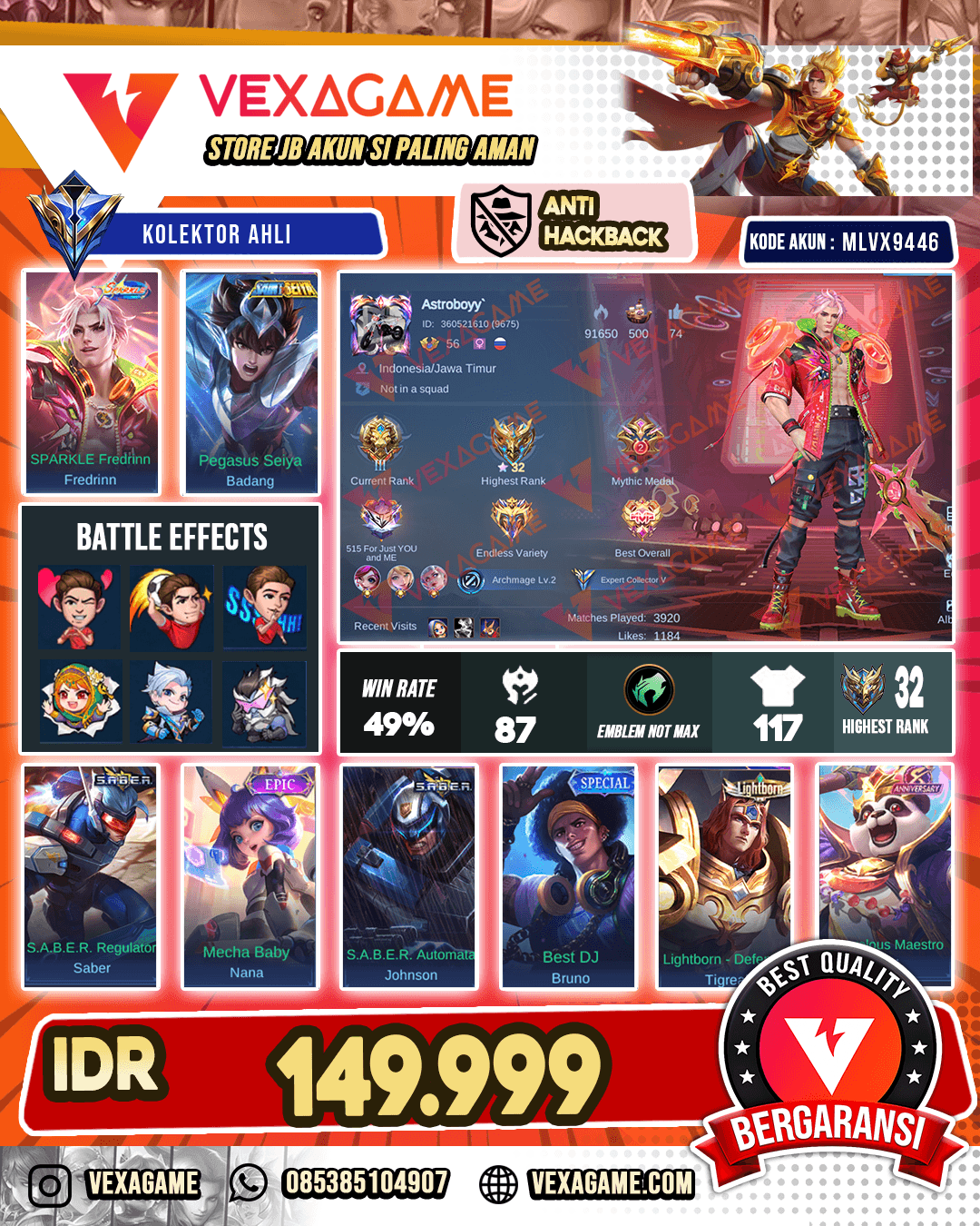 Fredrinn Sparkle | Badang Saint Seiya