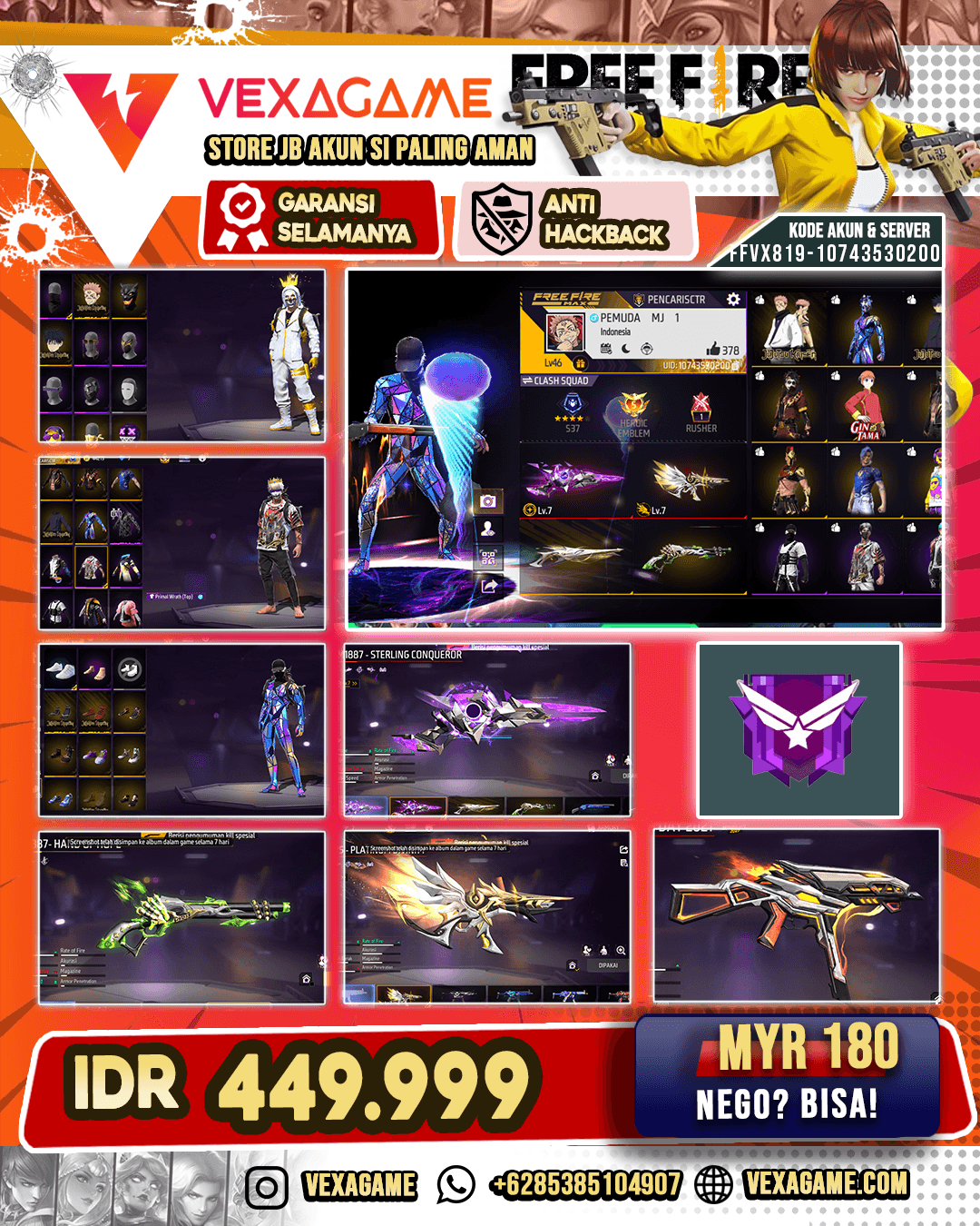 3 EVO 2 MAX | BUNDLE SUPER FUSION | SG GURUN PASIR | SG LUMUT | AUG AQUA | AK47 UNICORN |