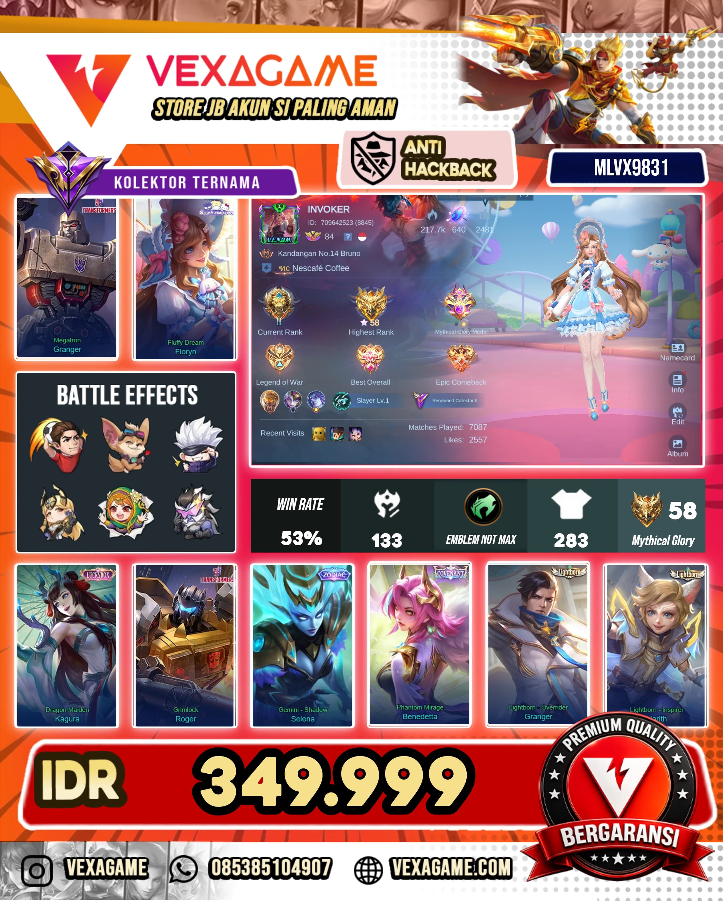 Floryn Sanrio | Granger Transformers | Kagura Luckybox | Hayabusa Annualstarts