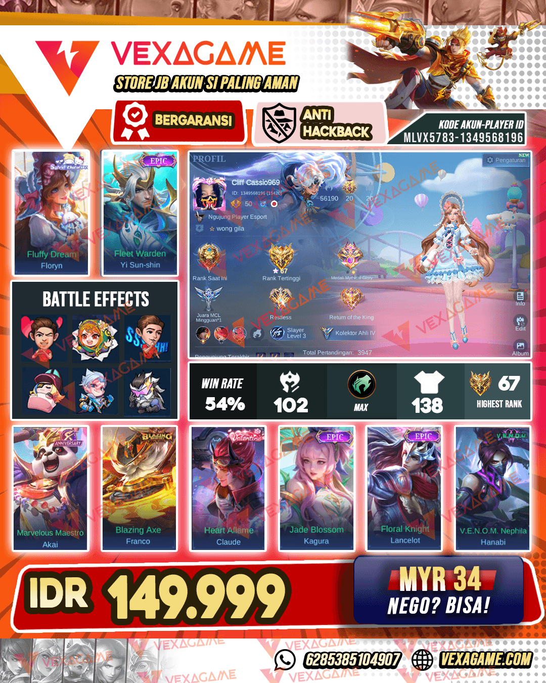 Floryn Sanrio | Claude Blazing | Emblem MAX
