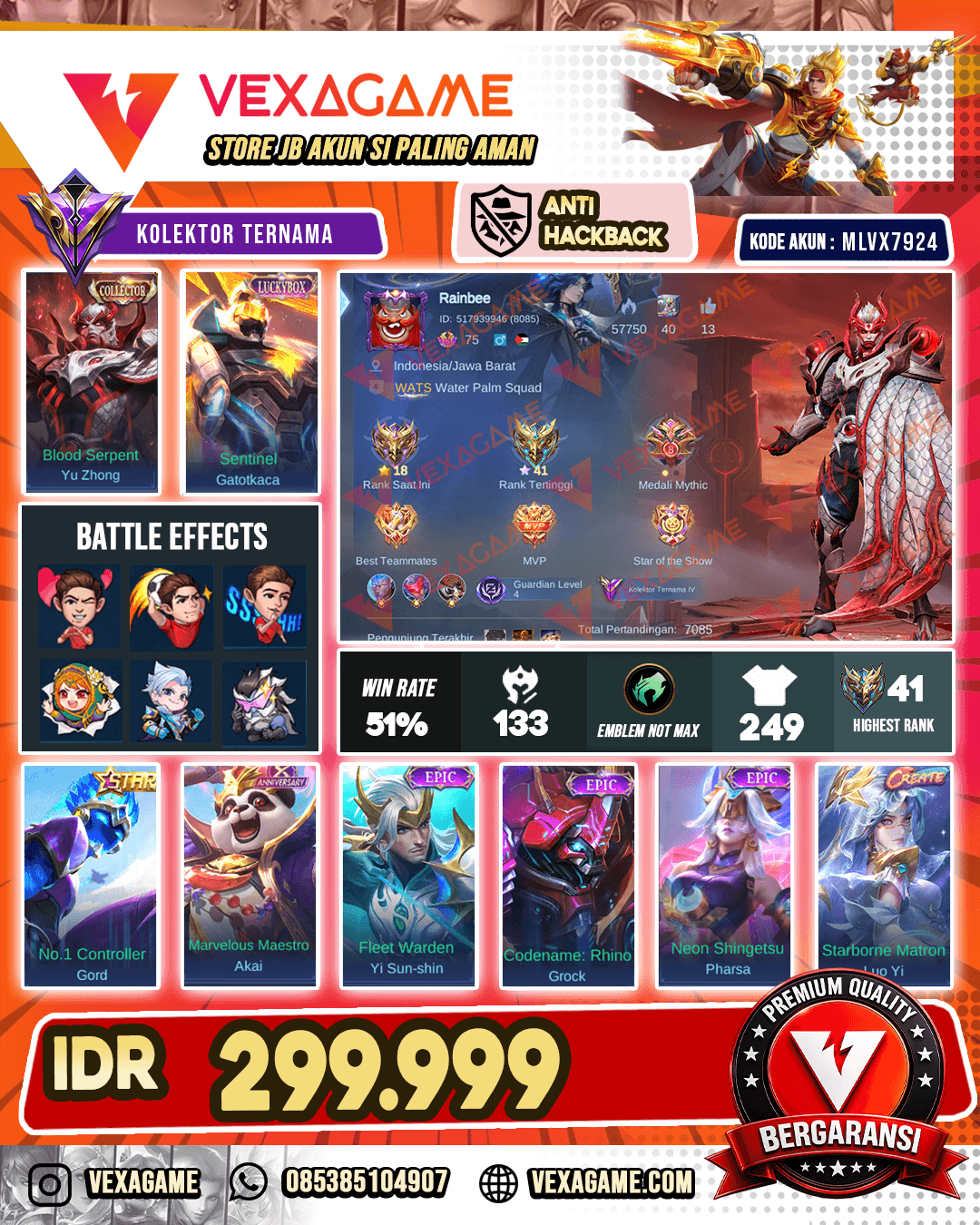 Yu Zhong Collector | Gatot Luckybox | Gord Annualstar