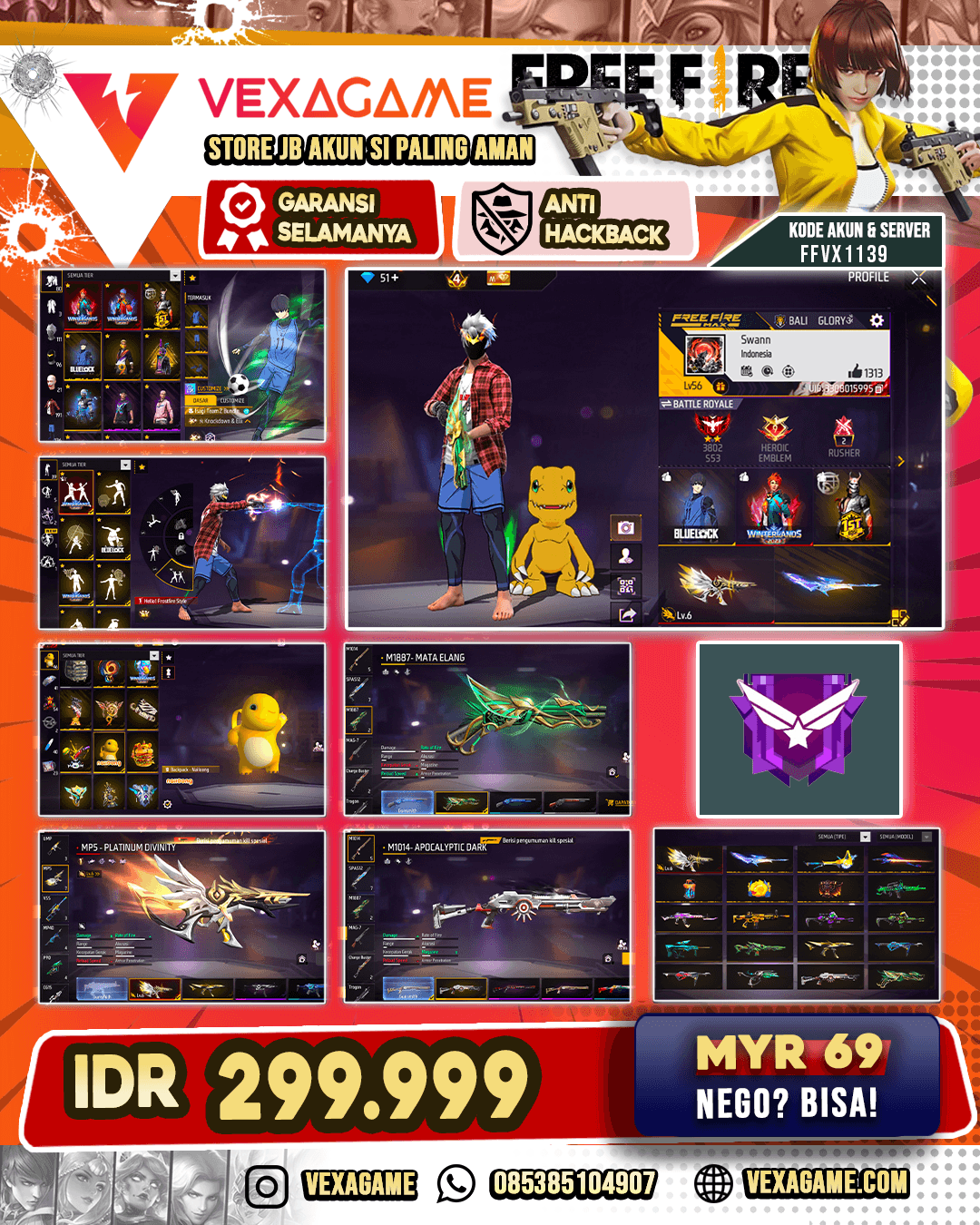 EVO MP5 OTW MAX | SG MATA ELANG | SG PANJANG INCUBATORN | VAULT OTW 200