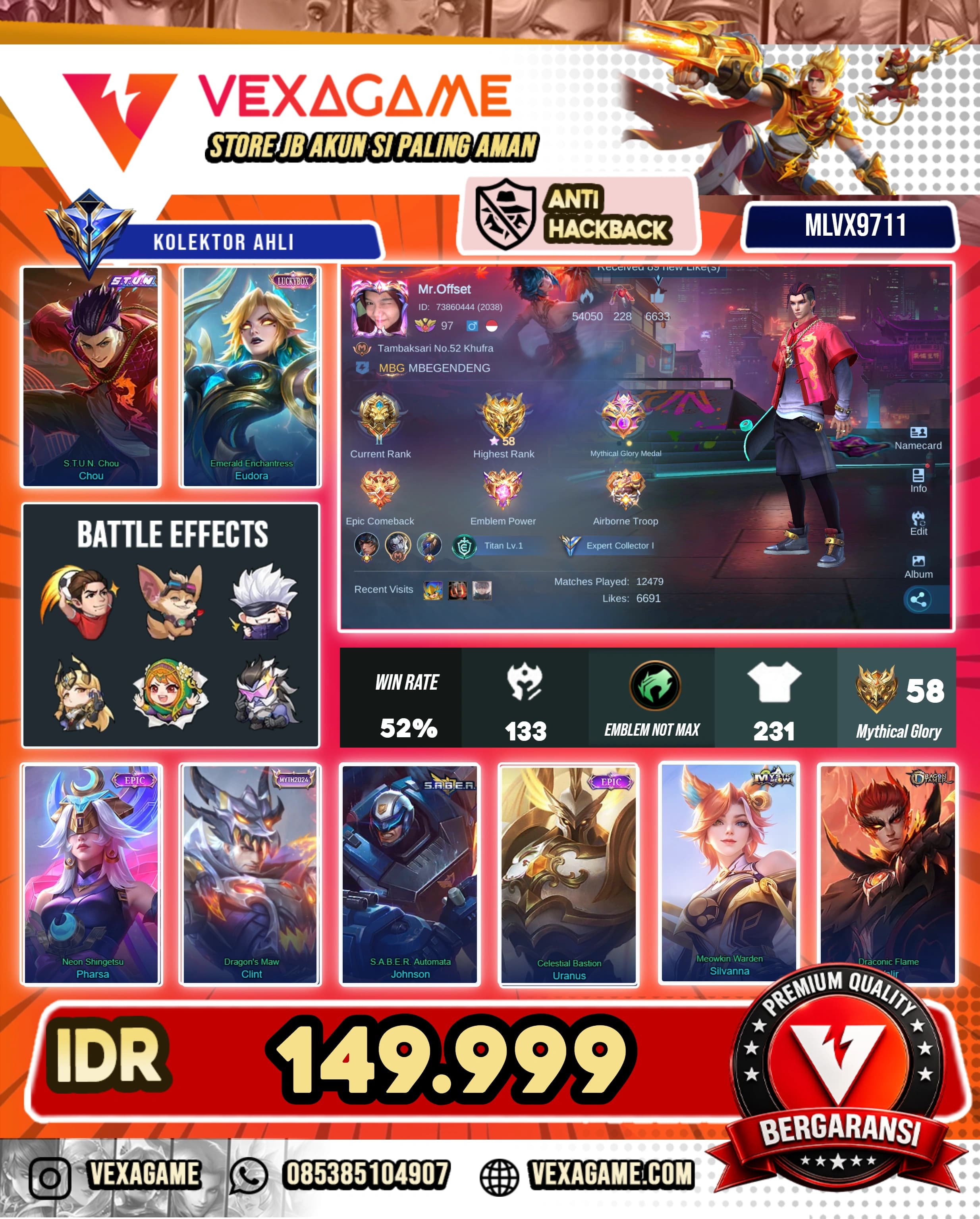 CHOU Stun | Pharsa Epic