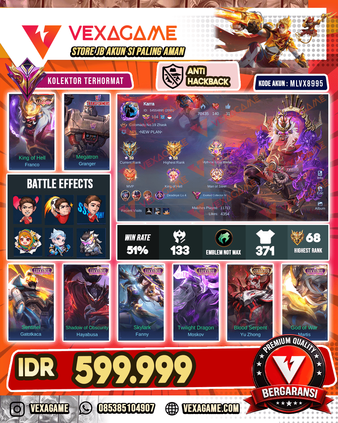 Franco Legend X Granger Transformers | 6 Luckybox | Kagura Clouds