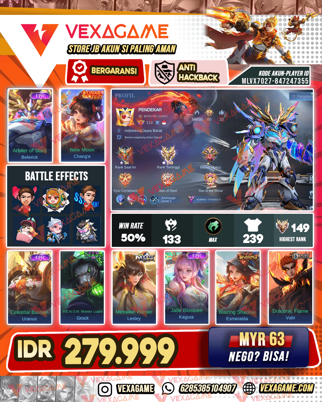 Beleric Epic | Uranus Epic | Change Lunar Fest | Emblem & Hero MAX | Ex Immortal |