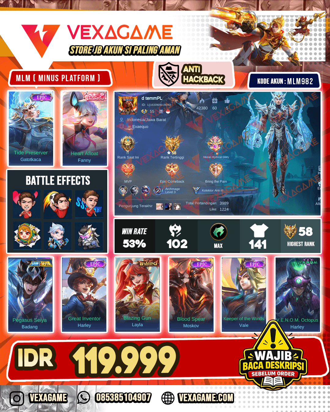Gatotkaca Epic X Fanny Valentine