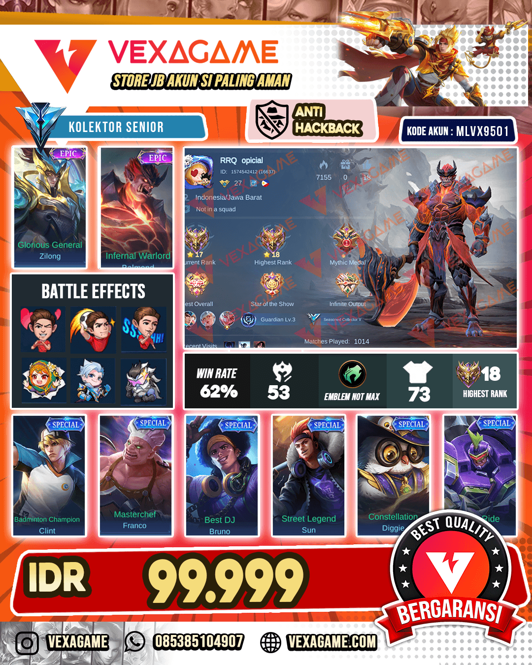 Balmond Epic X Zilong Epic