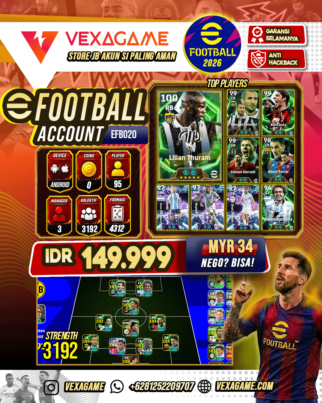 L Thuram ft Rui Costa Merata X Manager Double Booster 2 X Allpem 95 No Base