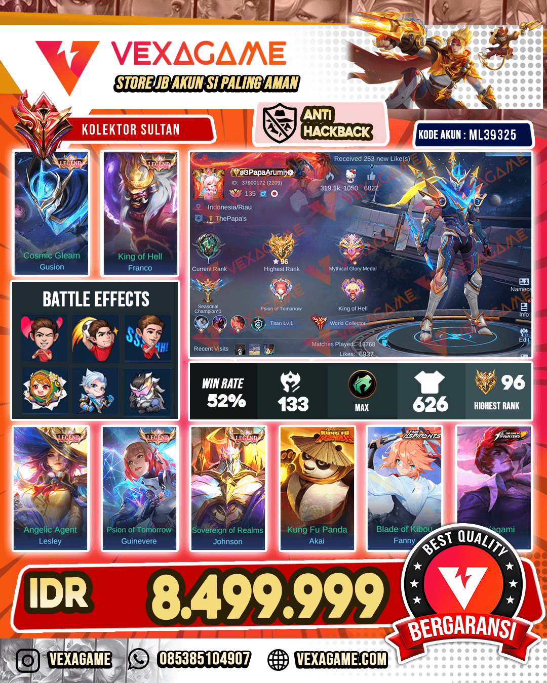 5 Legend | 3 Collector | 3 Aspirants | 6 KOF