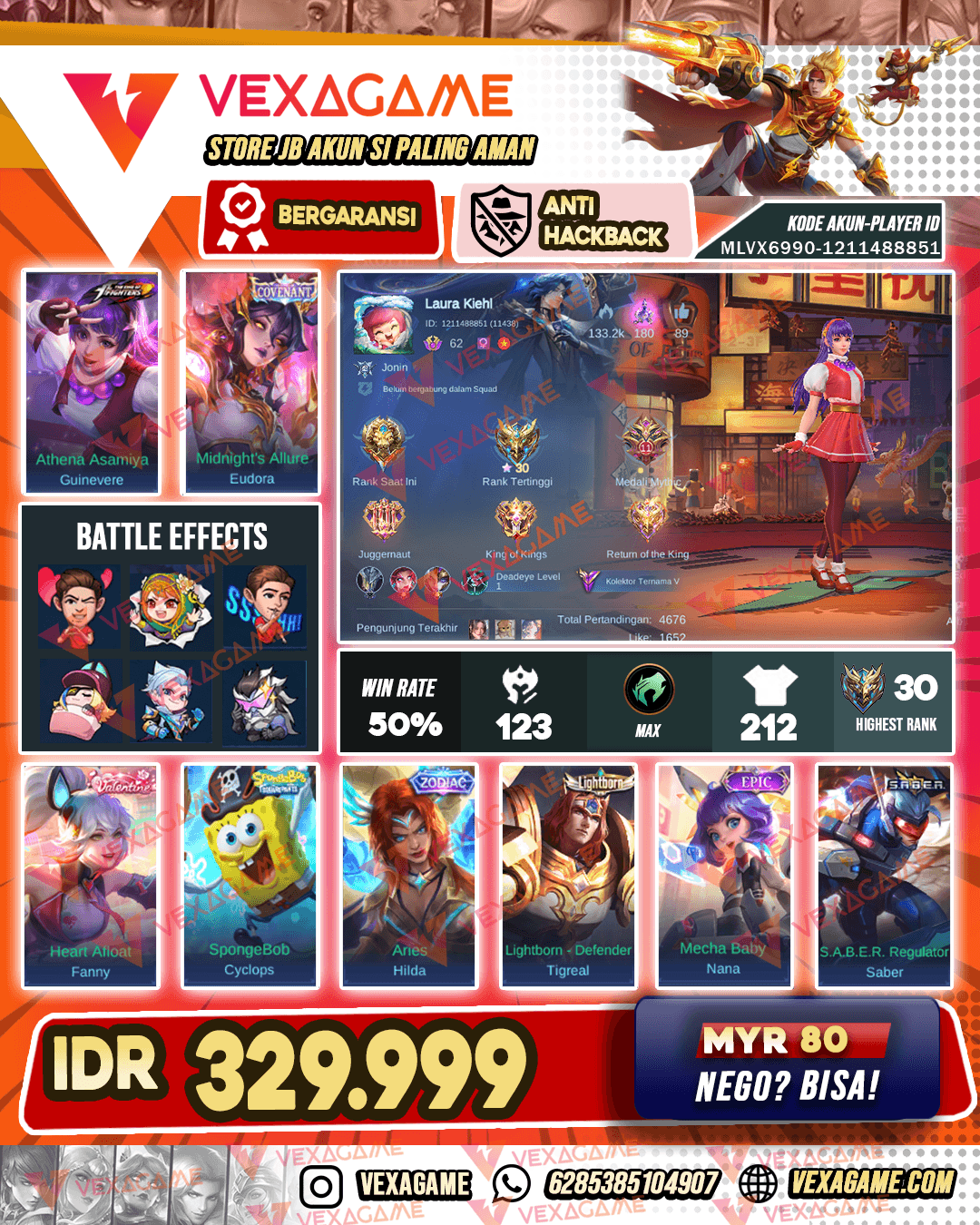 Guinevere KOF | Eudora Covenant | Fanny Valentine | Hilda Zodiac | Emblem MAX