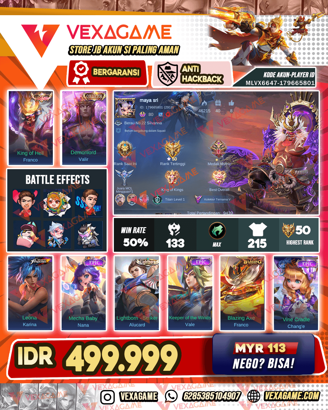 Franco Legend | Valir Luckybox | Emblem & Hero Max
