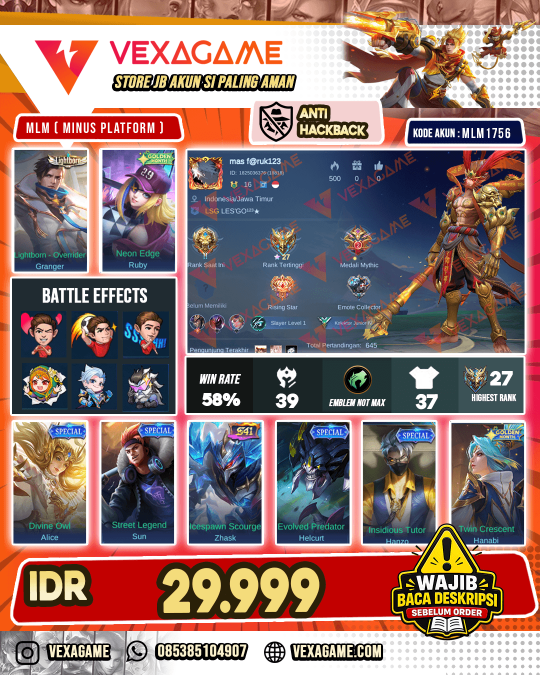 Akun Murah Harga Pelajar