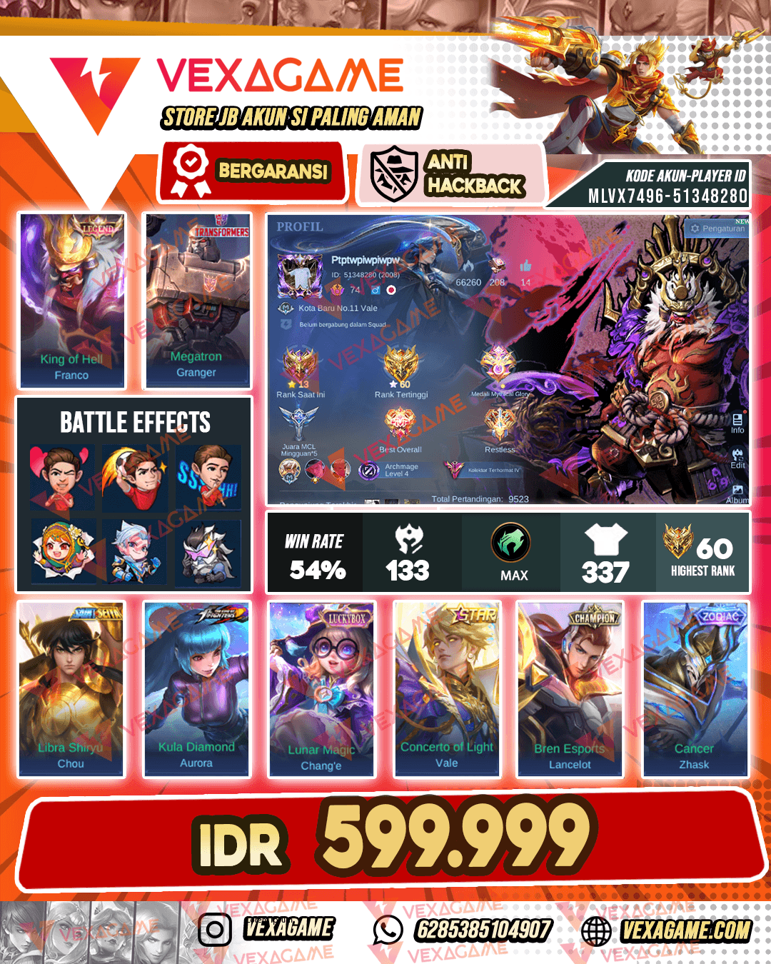 Franco Legend | Aurora KOF | Chou Saint Seiya Gold | Granger Transformeers