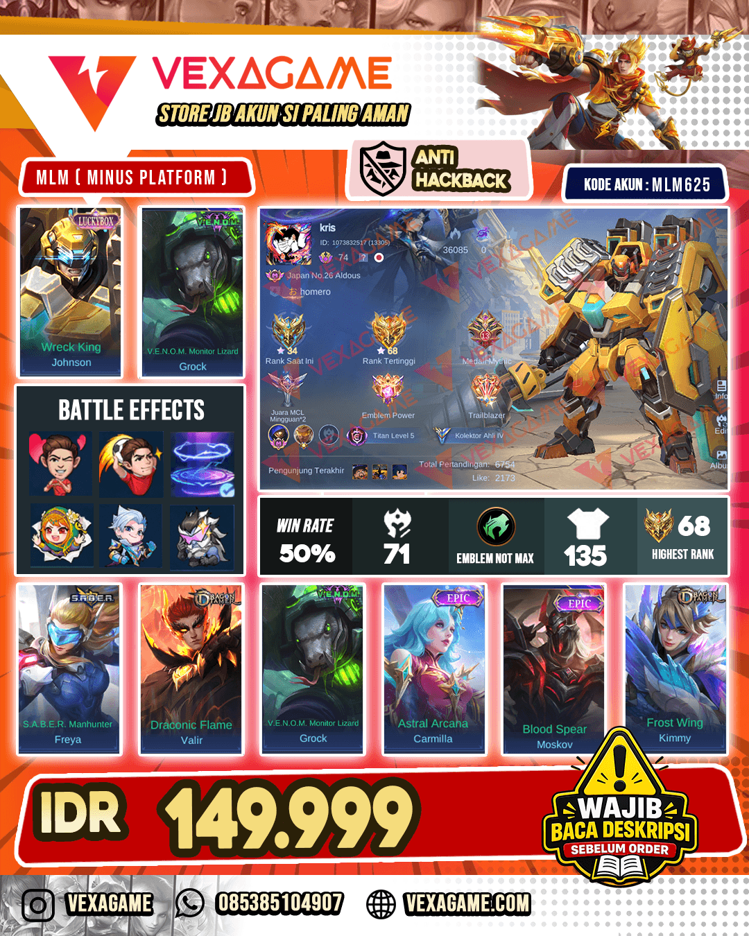 Jhonson Luckybox | Grock Venom | Recal Tas Tas ON