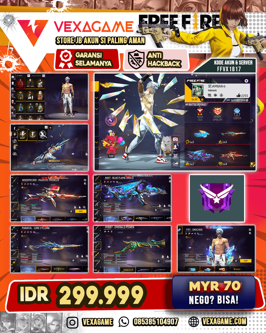 4 EVO 2 MAX | Bundle Scorpio | Vault TW 250 | Animasi Lobby ON