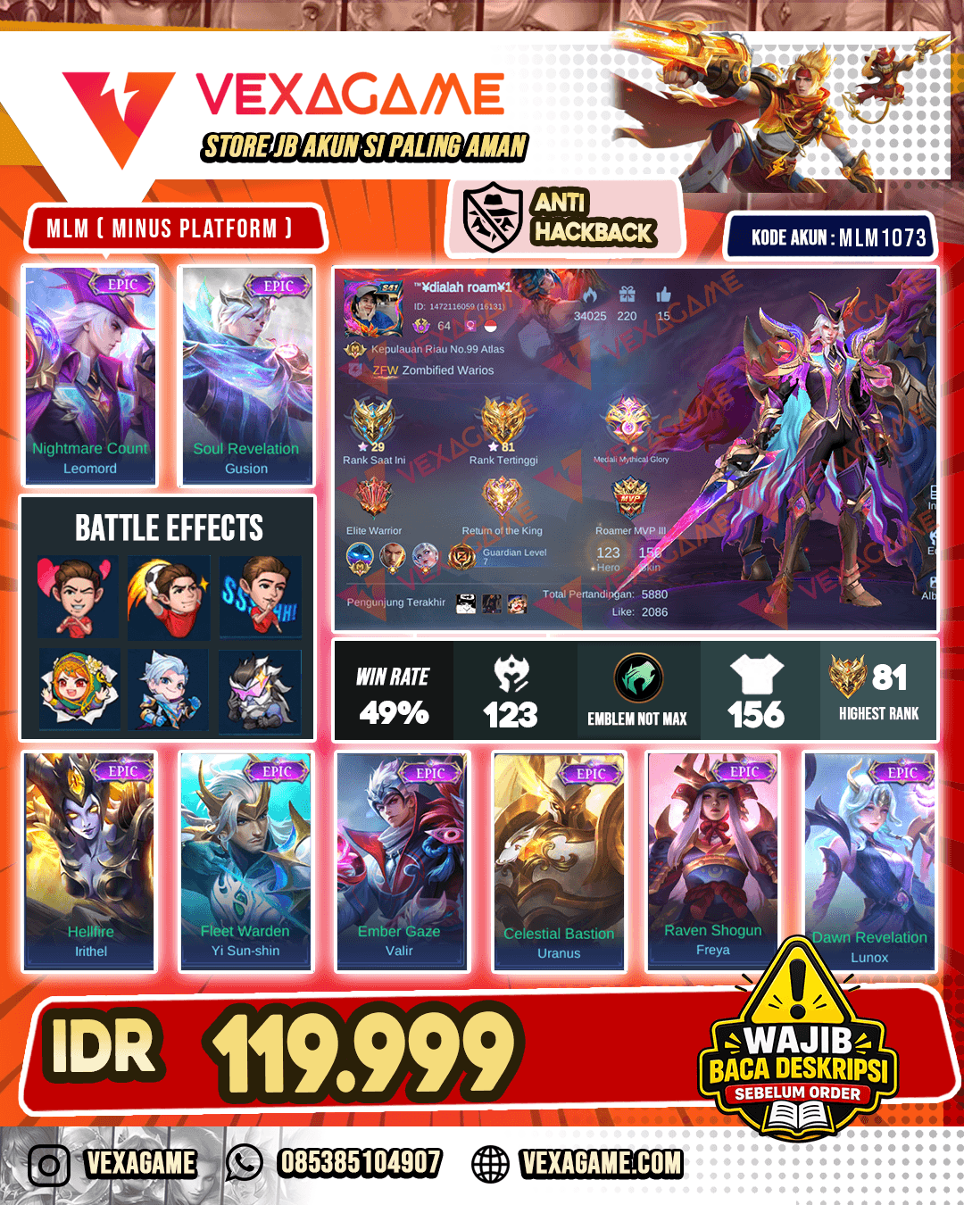 Leomord Epic | Gusion Epic