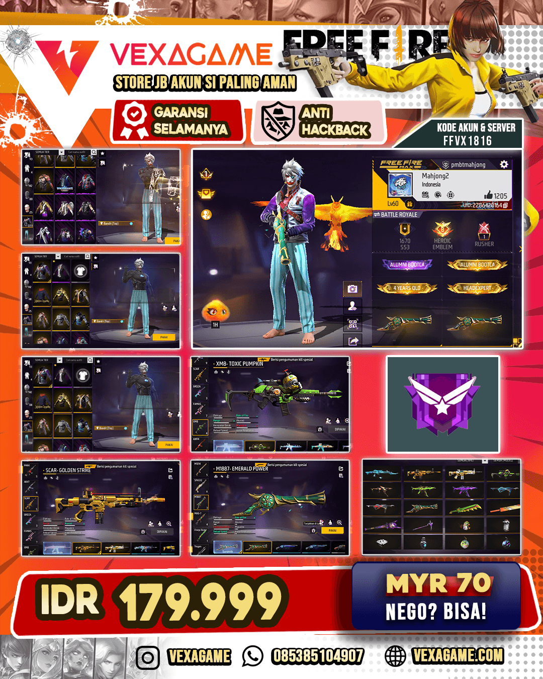 SG TEROMPET | SCAR GOLDEN STRIKE | VAULT 200++