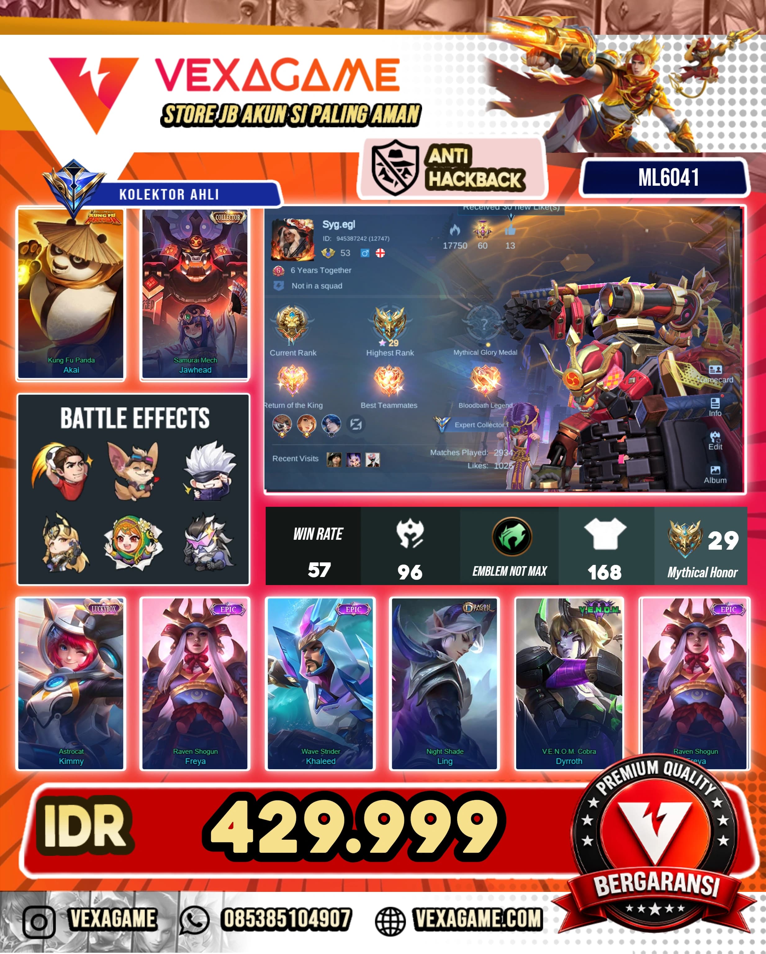 Jawhead Collector | Akai Kungfu Panda