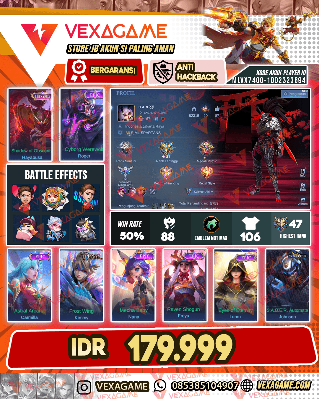Hayabusa Luckybox X Roger Epic