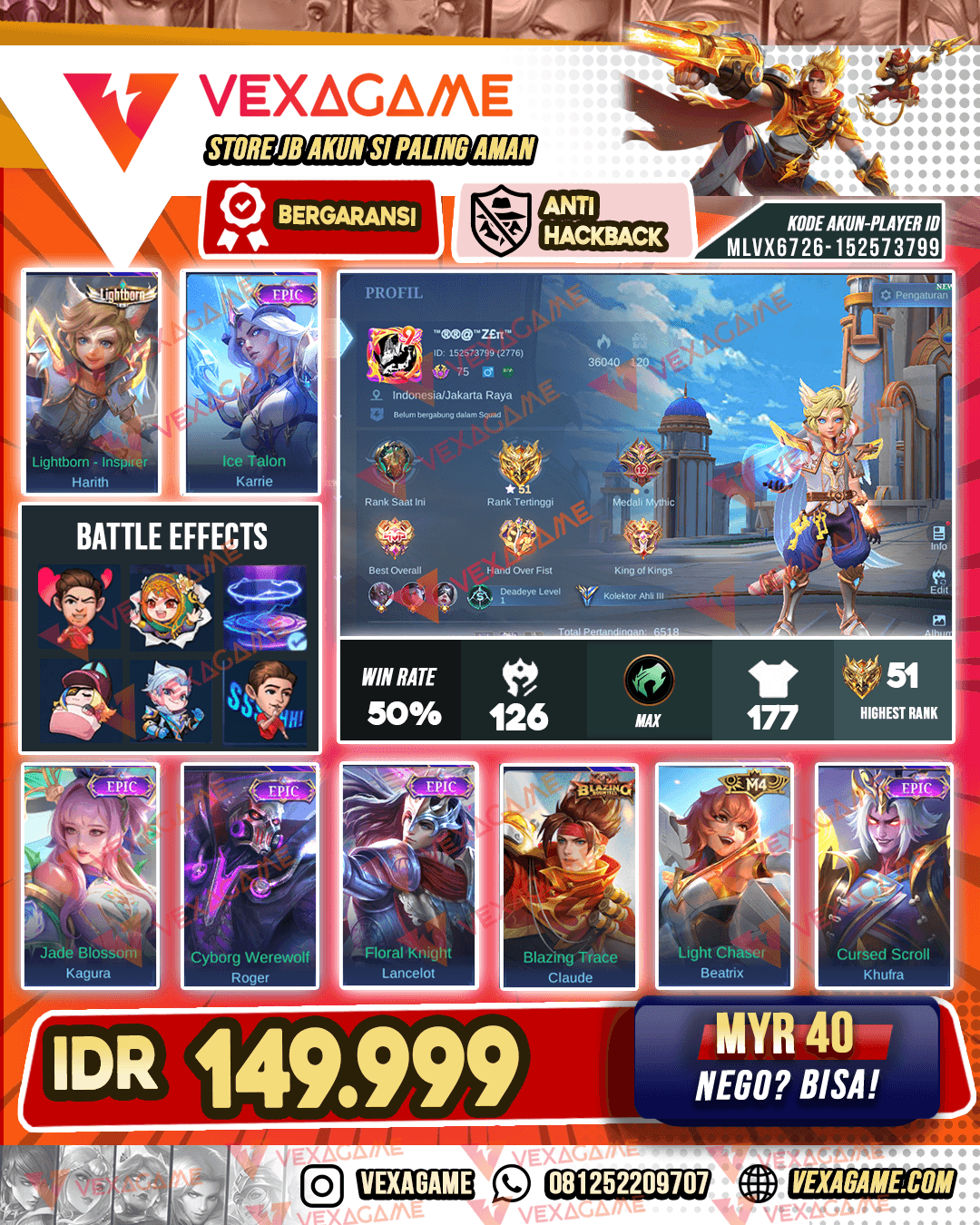 Harith Lightborn | Karrie Epic | Beatrix M4 | Emblem MAX