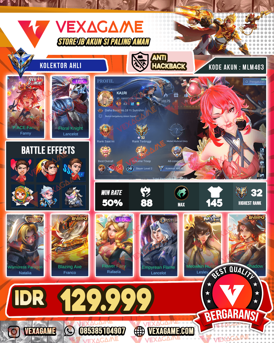 Fanny Pace | Lance Epic | Emblem max