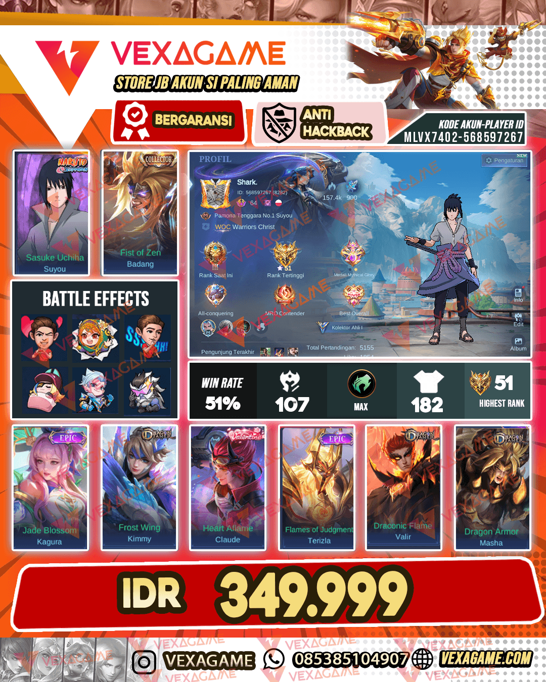 Suyou Sasuke X Badang Collector | Emblem MAX