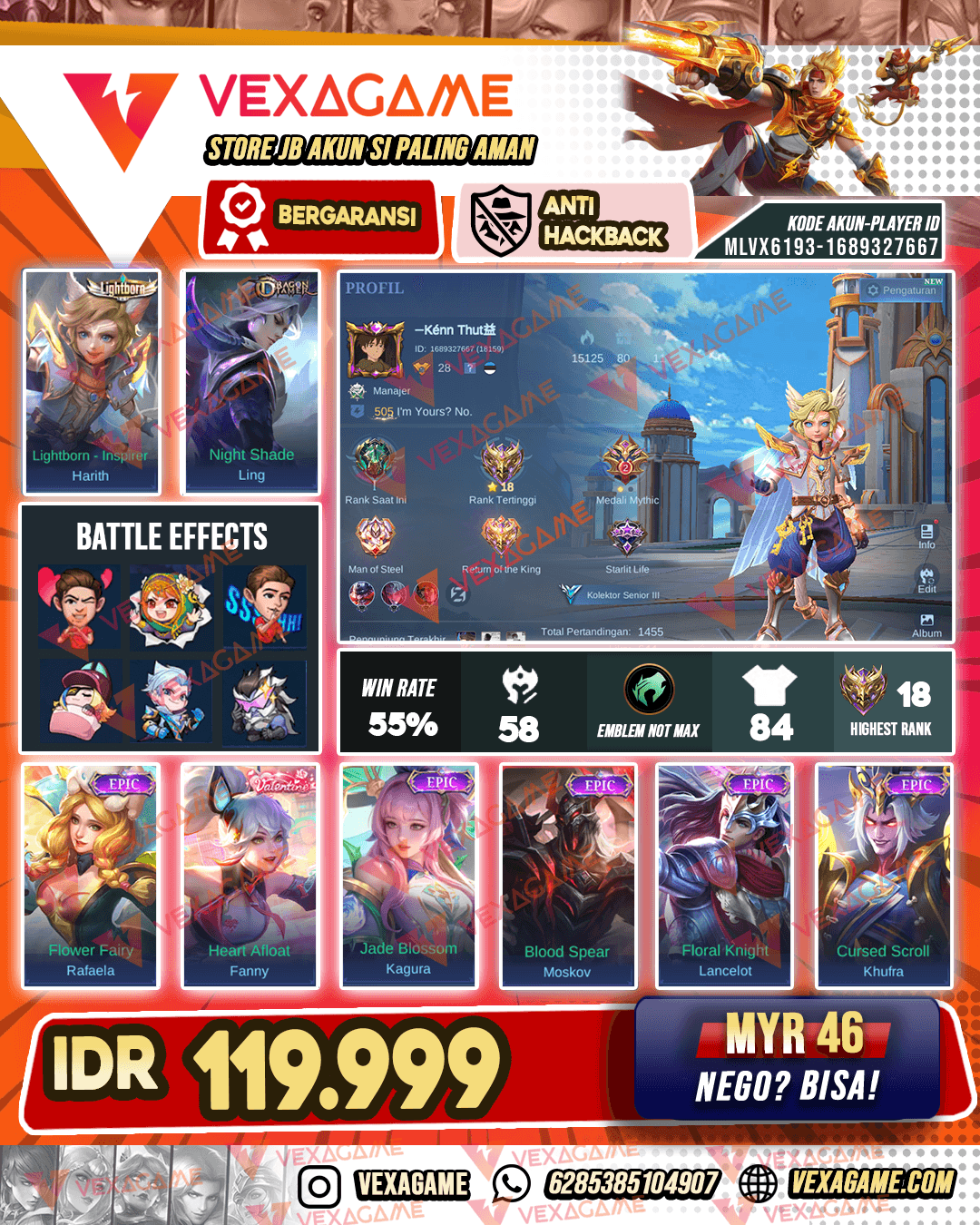 Harith Lightborn | Lancelot Epic | Ling Dragon Tamer
