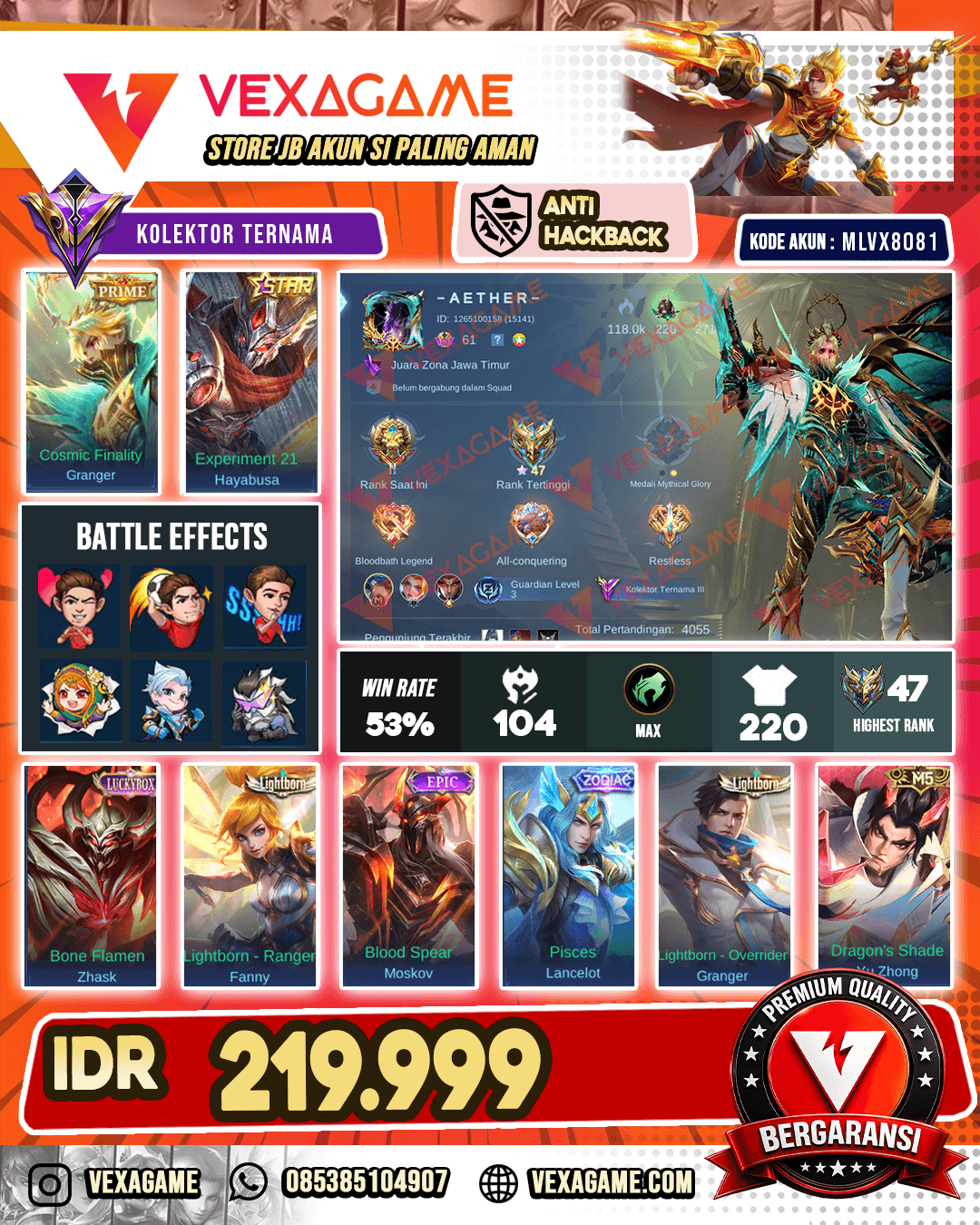 Granger Prime | Hayabusa Annual Star | Zhask Luckybox