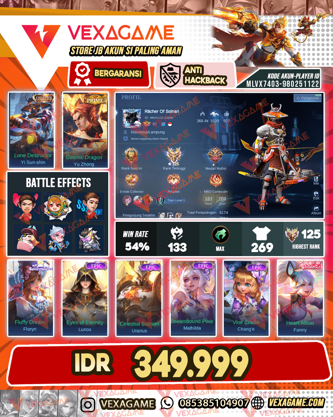 YSS Collector X Yu Zhong PRIME | Emblem MAX & Hero MAX | Ex Immortal