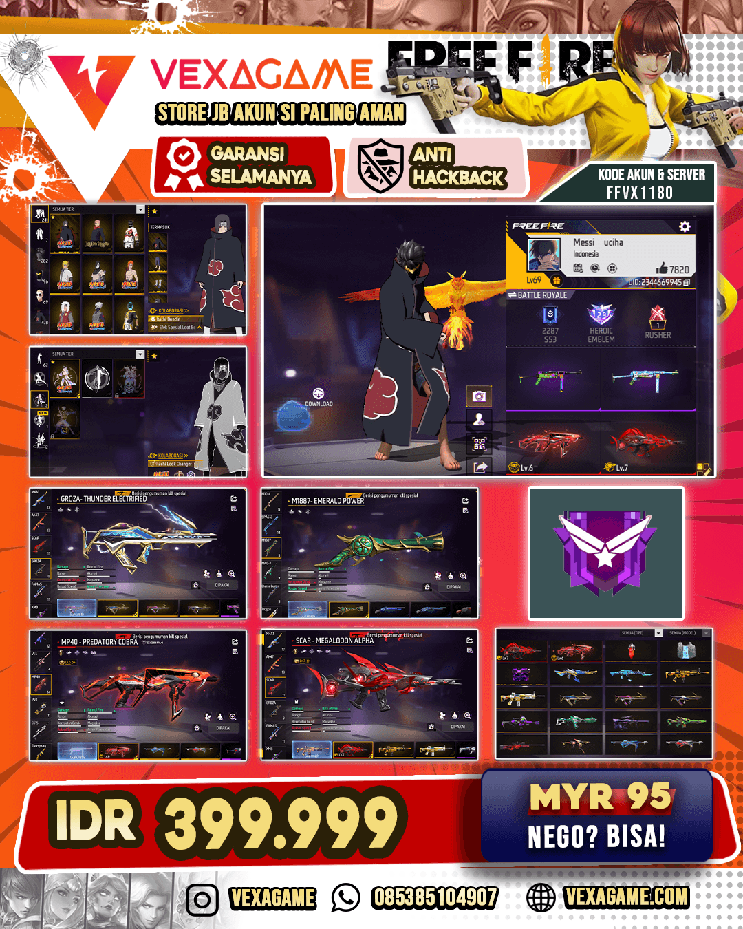 2 EVO 1 MAX 1 OTW MAX | BUNDLE ITACHI | BUNDLE YIN YANG | SG 3 RASA | VAUL 450++ | LOOK CHANGER ON
