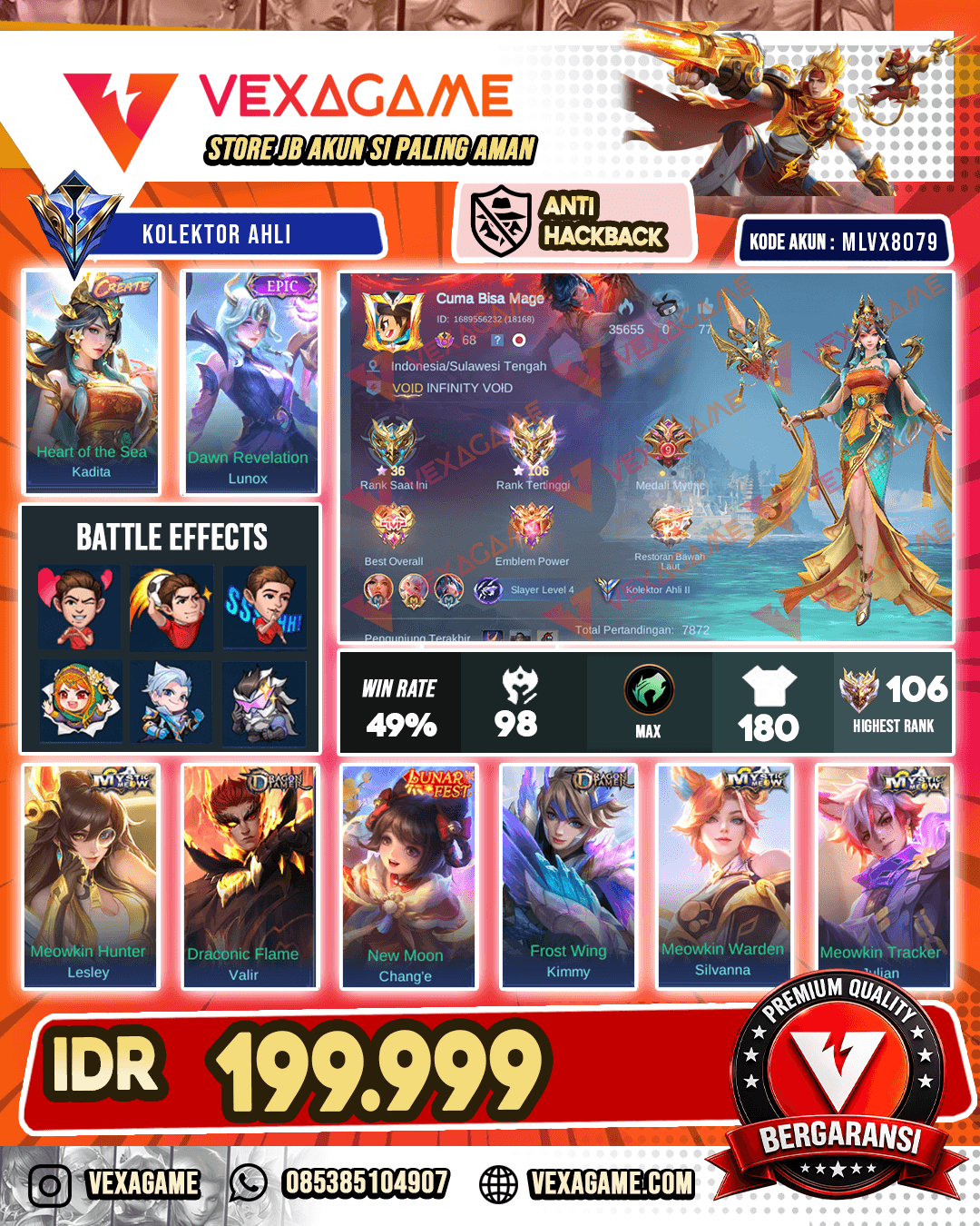 Kadita Create | Lunox Epic | Ex Immo