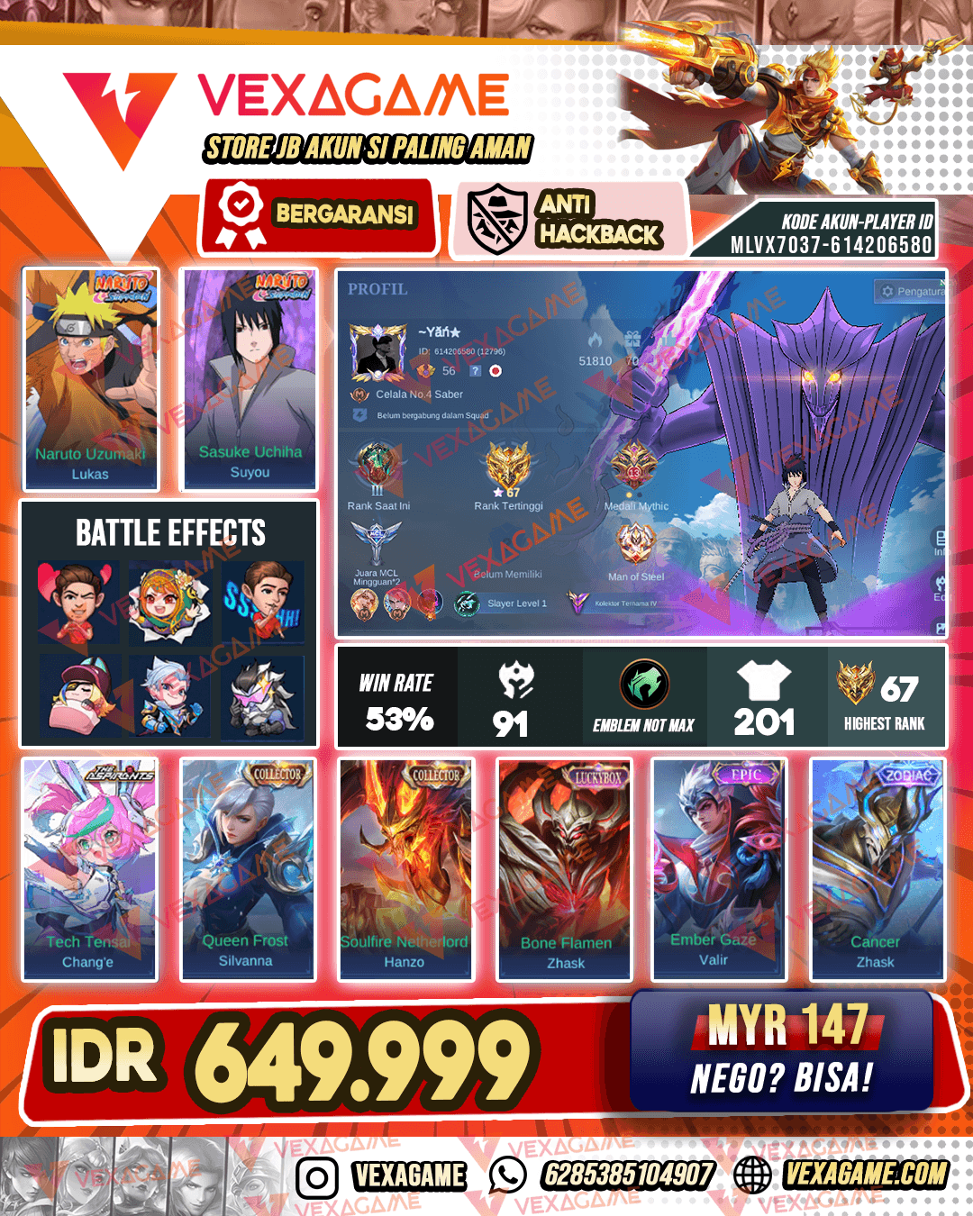 Su You Sasuke | Hanzo Collector | Lukas Naruto | Change Aspirants | SIlvanna Collector