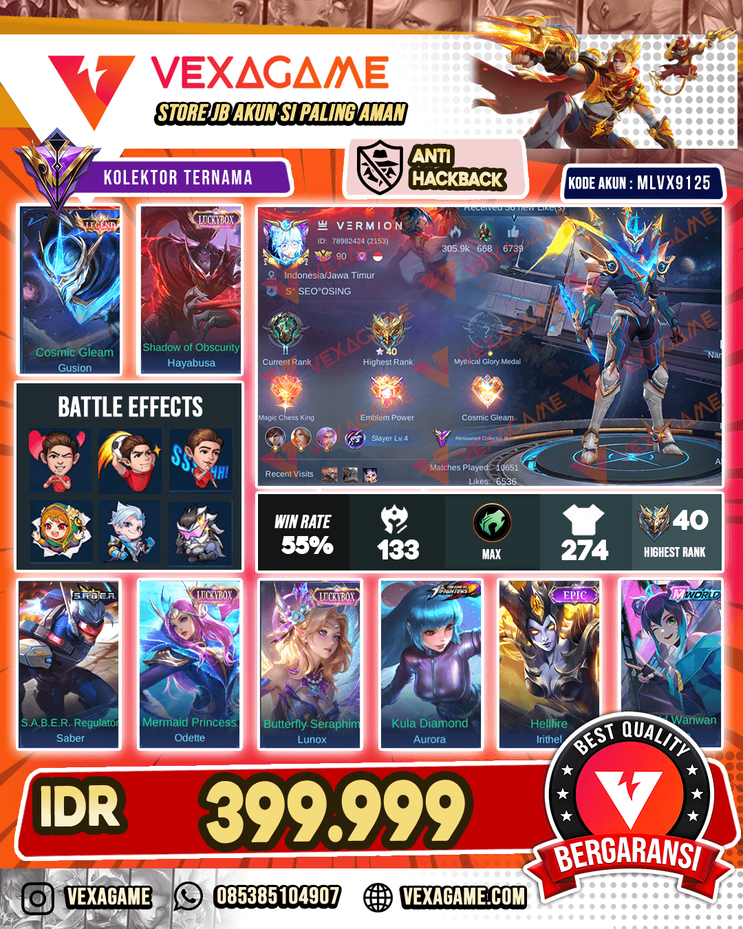 Gusion Legend X 3 Luckybox