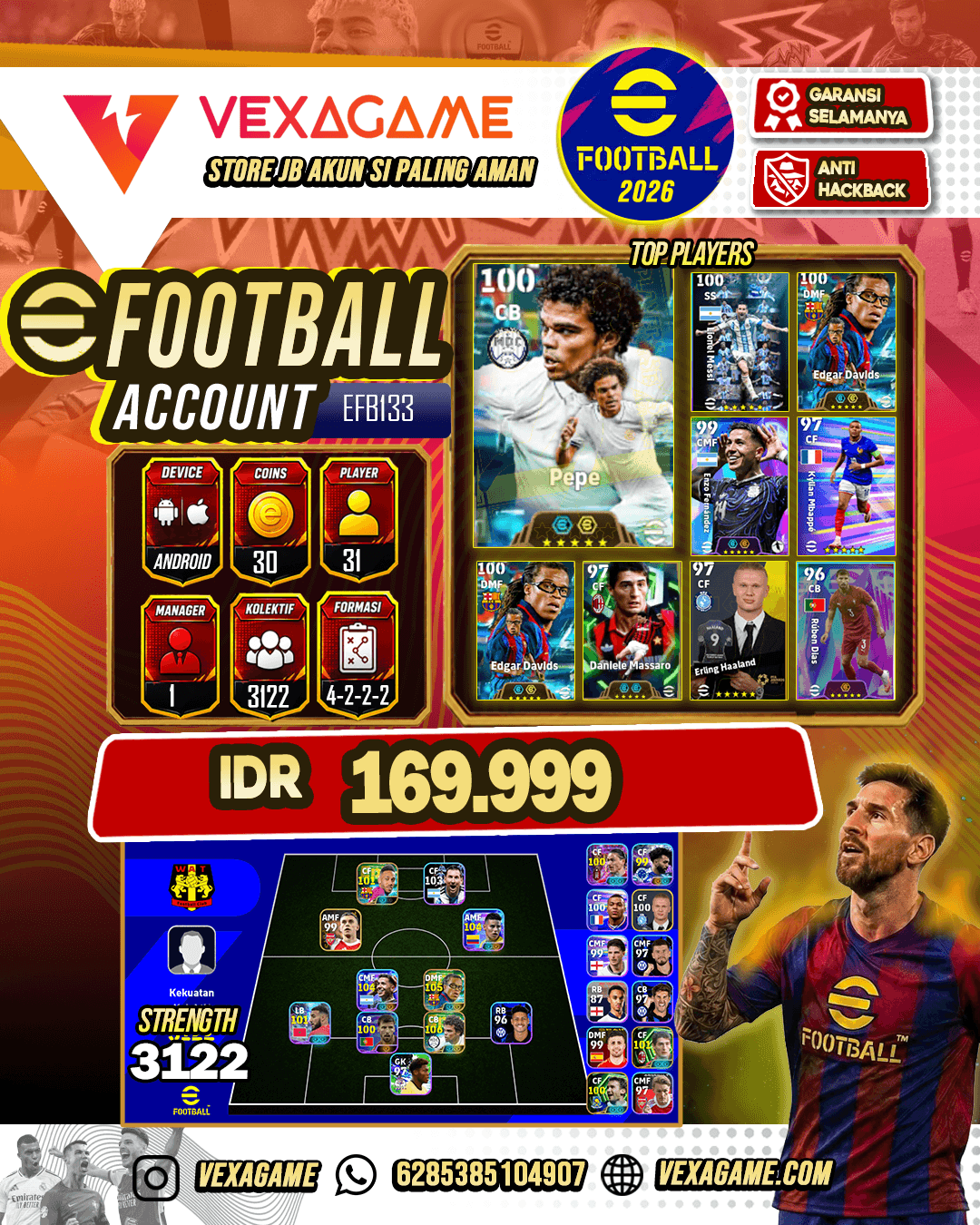 Epic Pepe, Edgar Davids, Messi Showtime, Aubameyang, James Rodríguez
