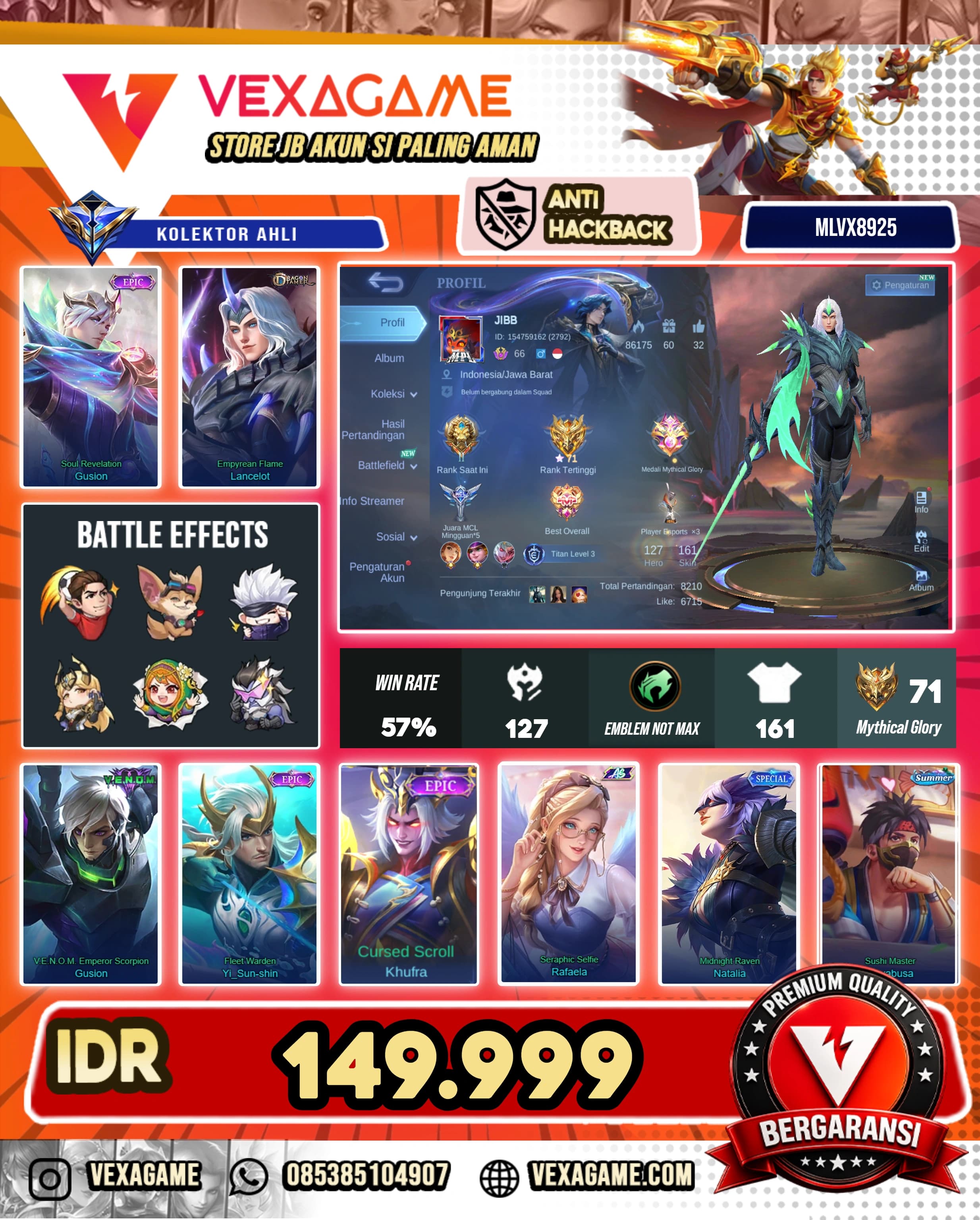 Lancelot Dragon Tamer X Gusion Epic