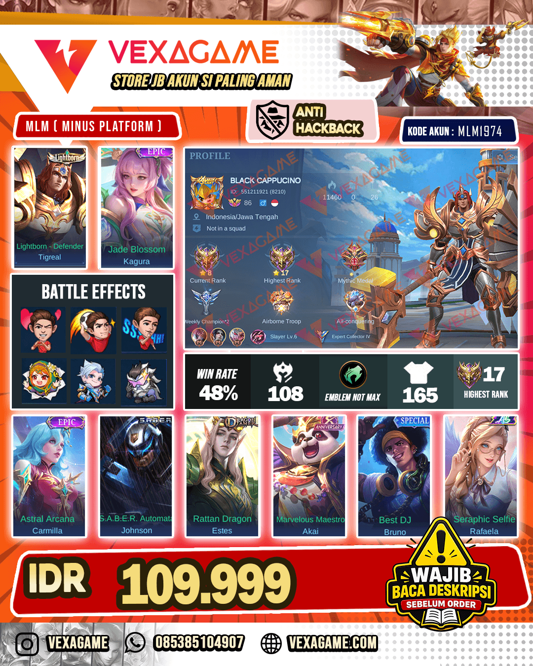 Tigreal Lightborn | Kagura Epic
